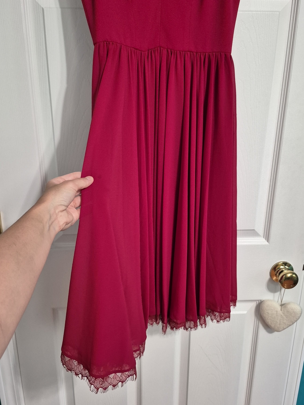 Elegant Silky Red Dress - Picture 10 of 13